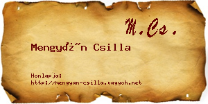 Mengyán Csilla névjegykártya