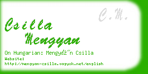 csilla mengyan business card